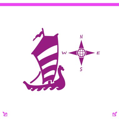 Pusula ve tekne simgesi