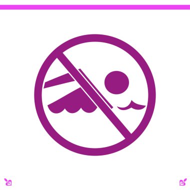 Yüzme işareti yok.