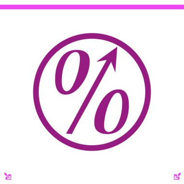 yüzde simgesi illüstrasyon 