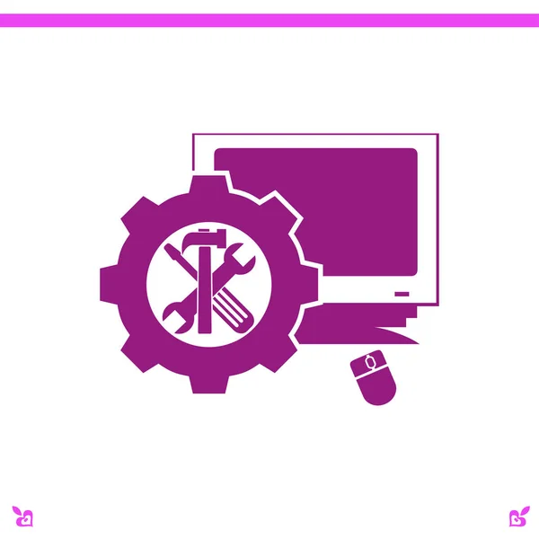 Icono de reparación del ordenador — Archivo Imágenes Vectoriales