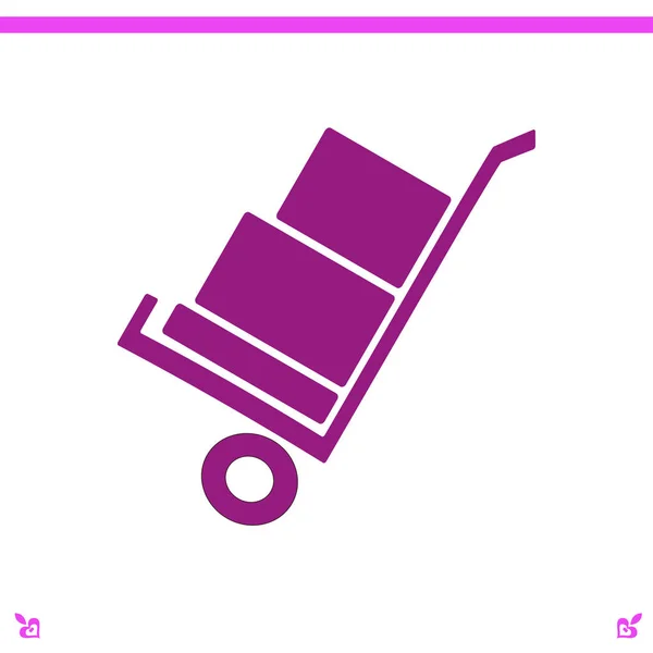 Illustration icône chariot à main — Image vectorielle