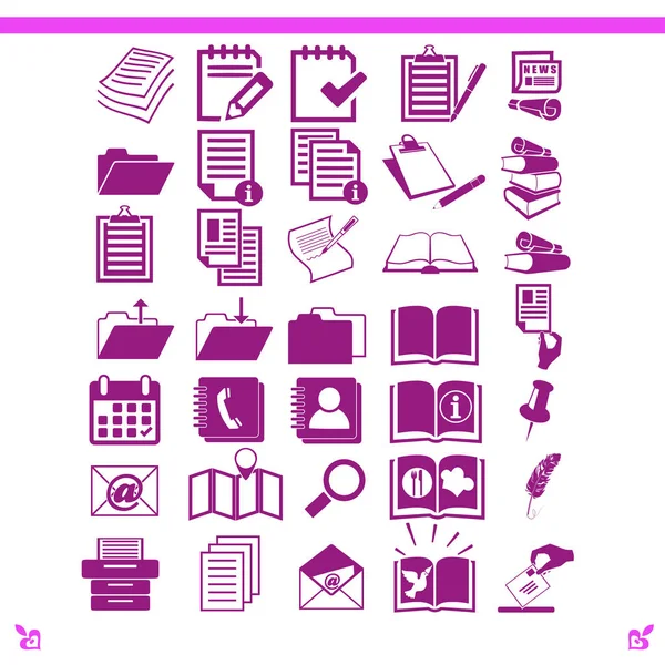 Illustration d'icônes de document — Image vectorielle