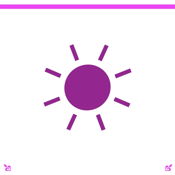 Illustrazione icona del sole — Vettoriale Stock