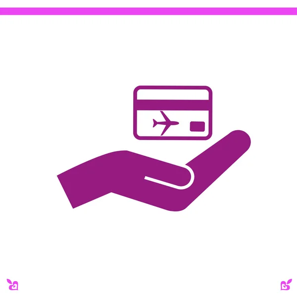 Hand- und Ticketsymbol — Stockvektor