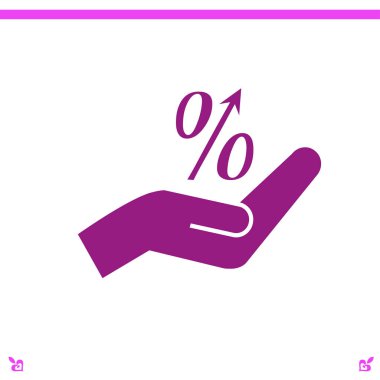 yüzde simgesi illüstrasyon 