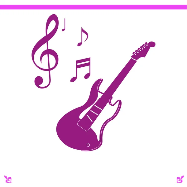 Gitarr ikon illustration — Stock vektor