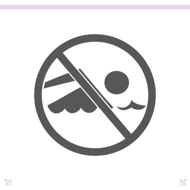 Yüzme işareti yok.