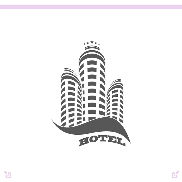 Ξενοδοχείο εικονίδιο εικονογράφηση — Διανυσματικό Αρχείο