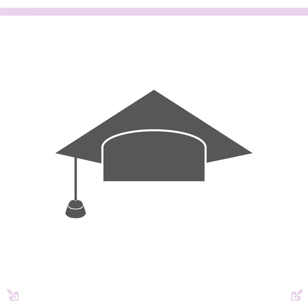 Graduatie cap pictogram — Stockvector