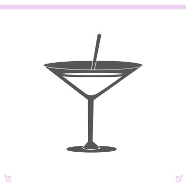 kokteyl simgesi illüstrasyon