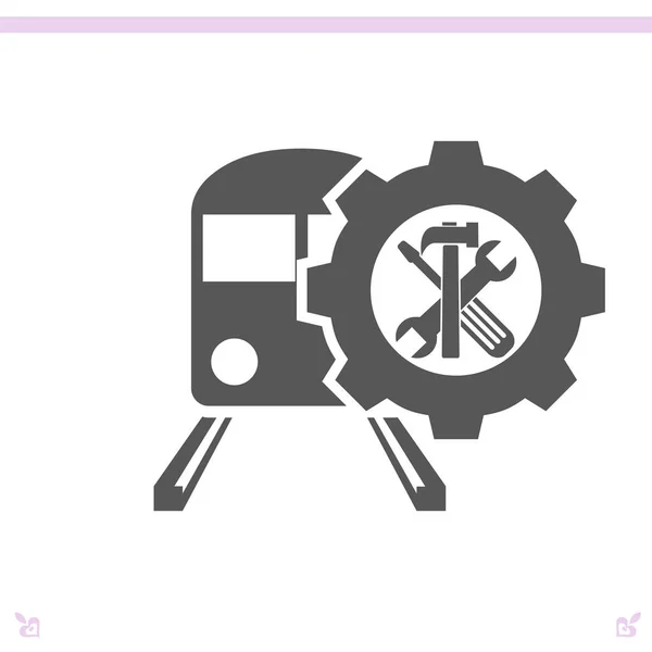 Vonat javítás ikon — Stock Vector