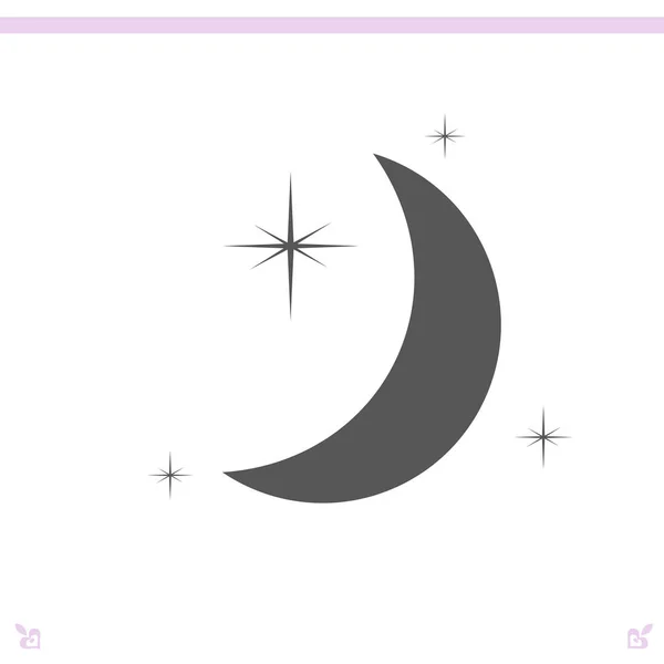 Icono Luna & estrellas — Vector de stock