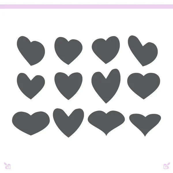 Icono de corazones, signo de amor — Vector de stock