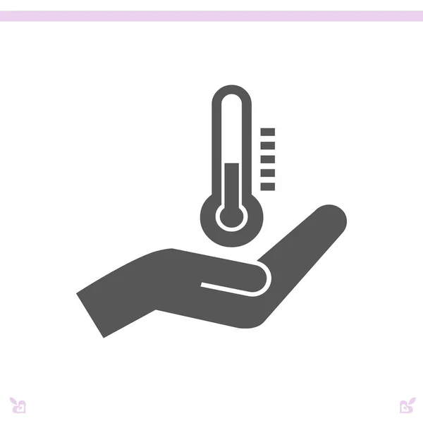 Abbildung zum Thermometer-Symbol — Stockvektor