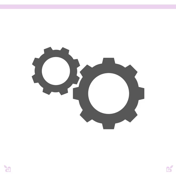 Tandwielen pictogram illustratie — Stockvector