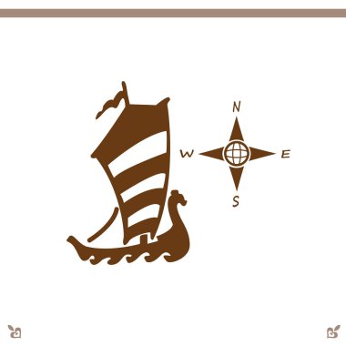 Pusula ve tekne simgesi