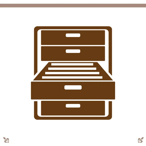 Illustration d'icône de tiroir — Image vectorielle