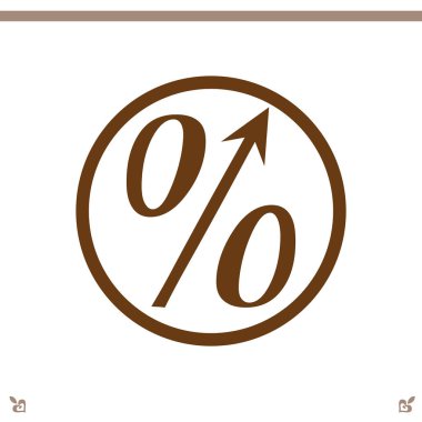 yüzde simgesi illüstrasyon