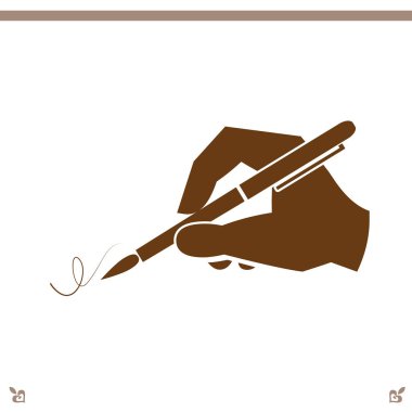 El ile bir kalem simgesi