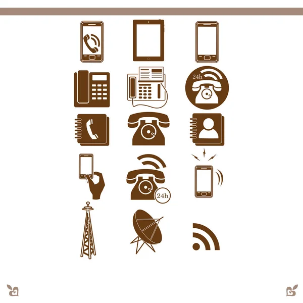 Phone set icons — Stock Vector