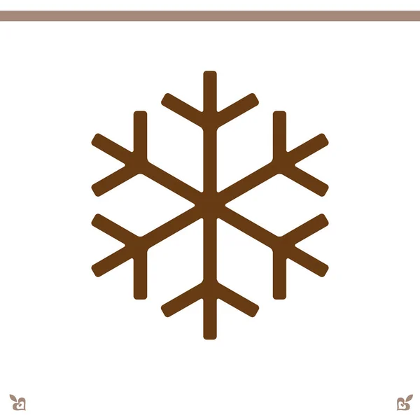 Snöflinga ikon illustration — Stock vektor