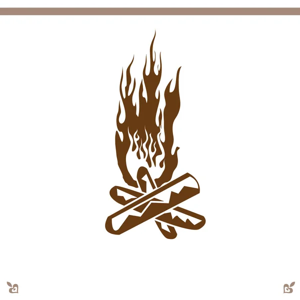 Bonfire icon illustration — Stock Vector