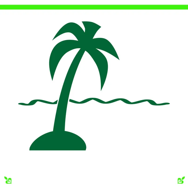 Exotic island web icon — Stock Vector