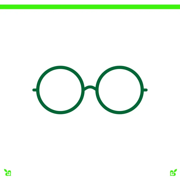 Kulaté brýle ikonu symbolu — Stockový vektor
