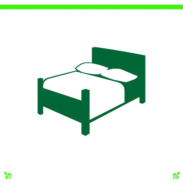 Łóżko ikona ilustracja — Wektor stockowy
