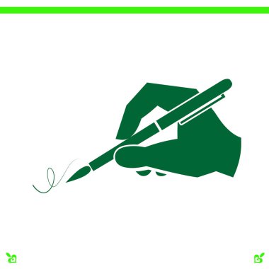 El ile bir kalem simgesi