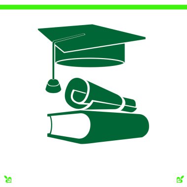 Öğrenci şapka ve kitap