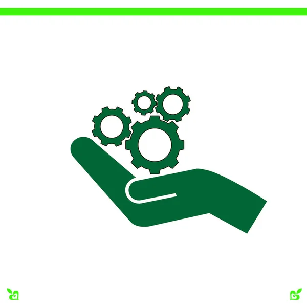 Symbol für Hand und Mechanismus — Stockvektor