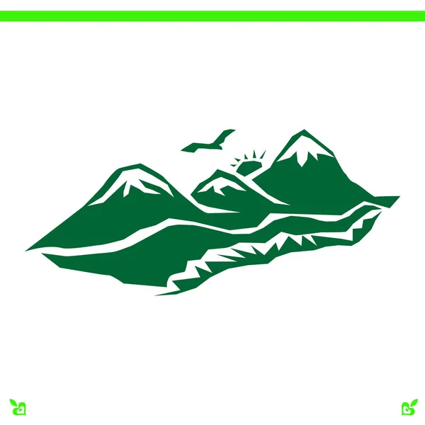 Montanha ícone ilustração — Vetor de Stock
