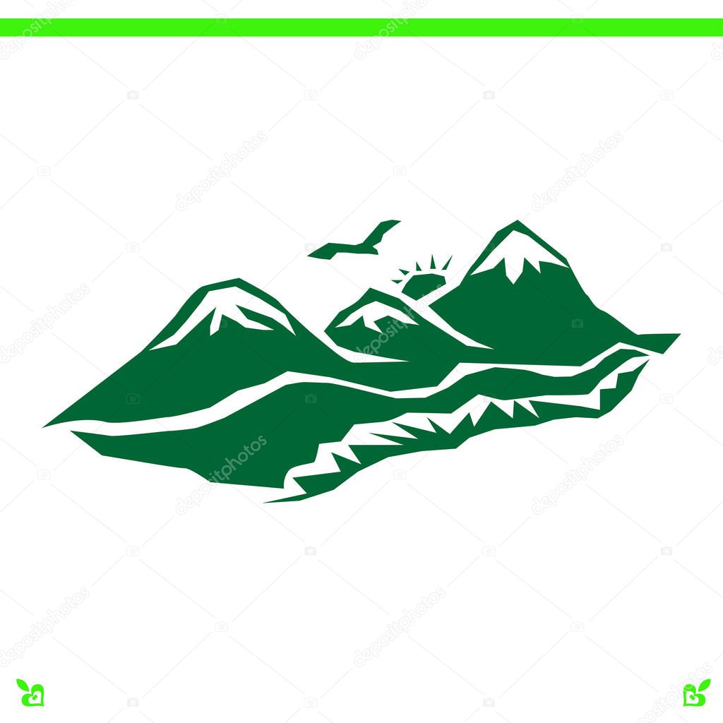 Mountains icon illustration