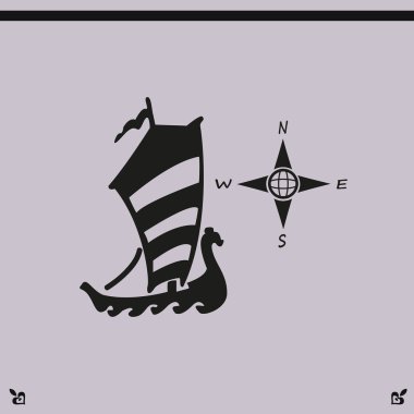 Pusula ve tekne simgesi