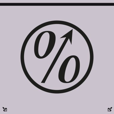 yüzde simgesi illüstrasyon