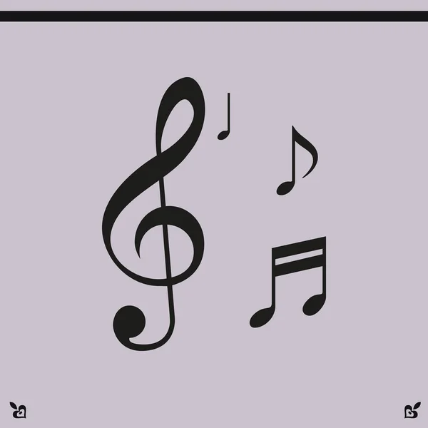 Musical note icon — Stock Vector