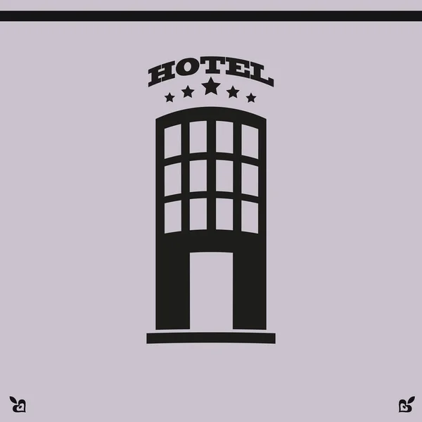 Illustration icône hôtel — Image vectorielle