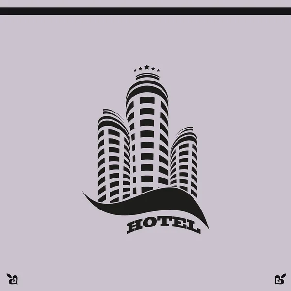 Illustration icône hôtel — Image vectorielle