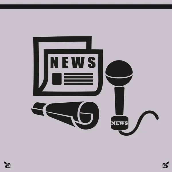 Икона новостей, СМИ — стоковый вектор