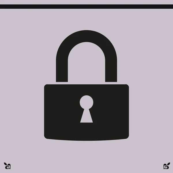 Lock pictogram illustratie — Stockvector