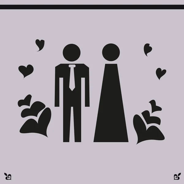 Man and woman icon — Stock Vector