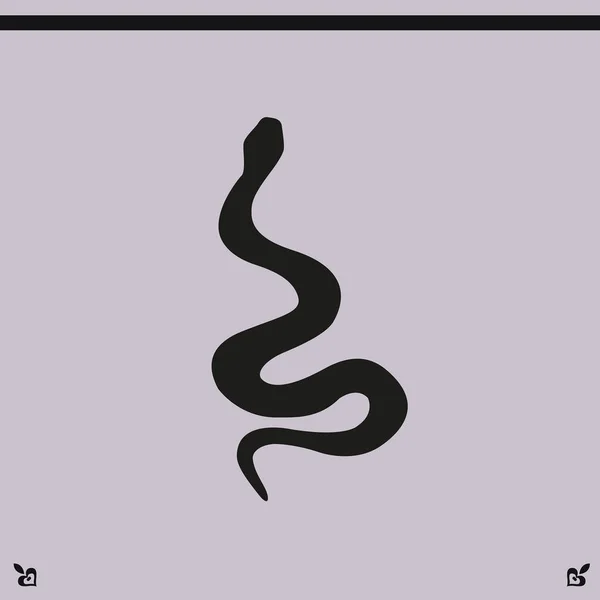 Illustration icône serpent — Image vectorielle