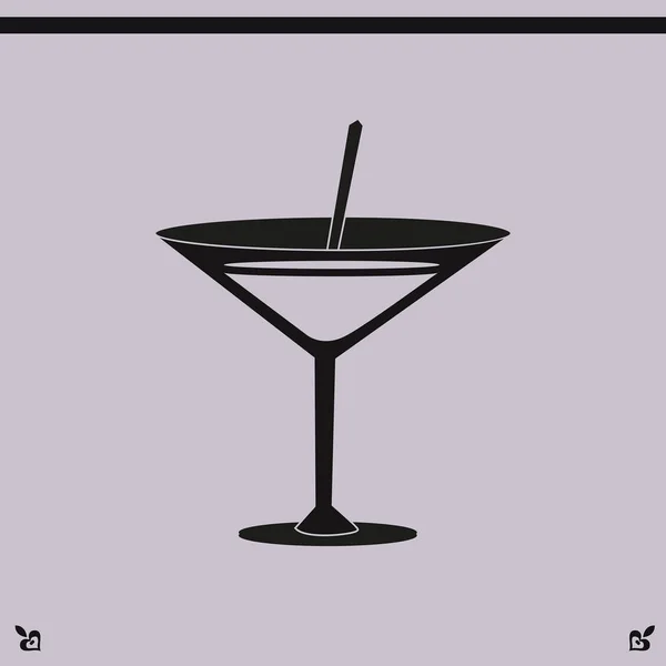 Illustration icône cocktail — Image vectorielle