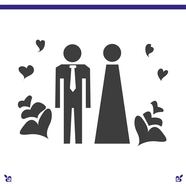 Icono web de boda — Archivo Imágenes Vectoriales