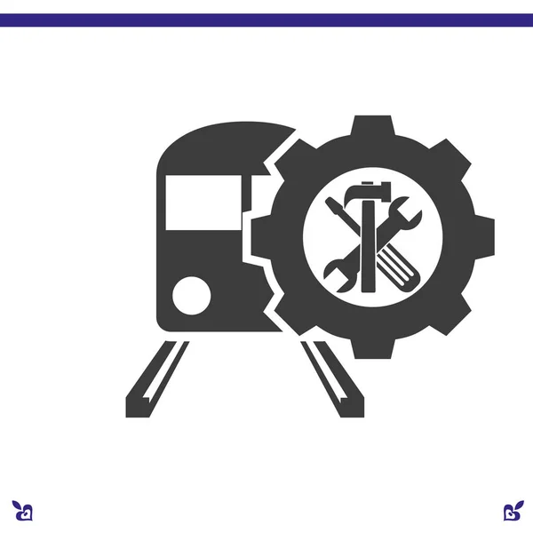 Pictogram van de reparatie van de trein — Stockvector