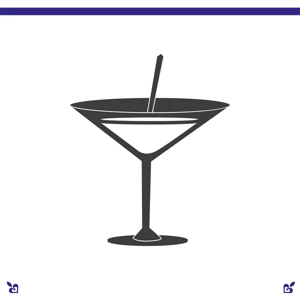 Illustration zur Cocktail-Ikone — Stockvektor