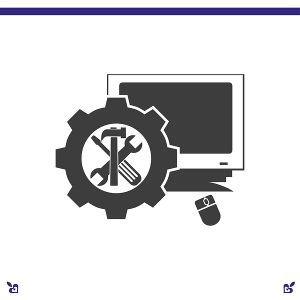 Computer-Reparatur-Symbol — Stockvektor
