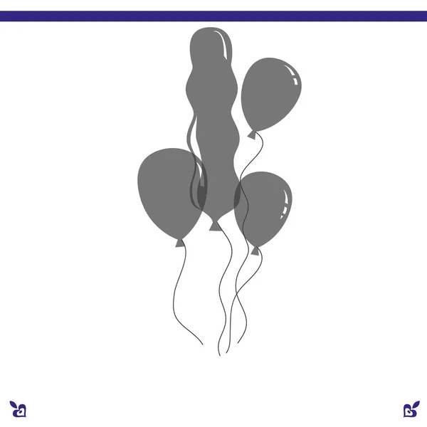 Ballonger ikon illustration — Stock vektor
