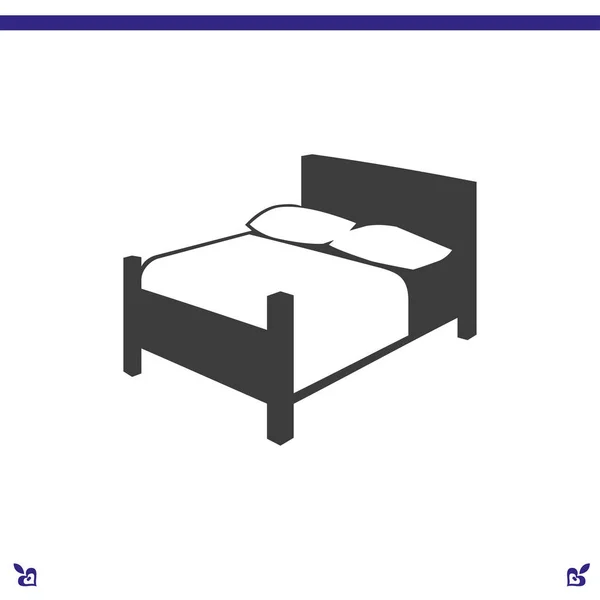 Illustrazione icona letto — Vettoriale Stock